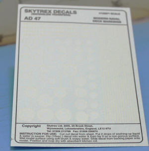 Modern naval deck markings (1 p.) Skytrex Decals AD 47